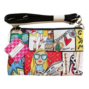 Brighton Glam Girl Small Crossbody Pouch Handbag Tom Clancy Art NWT